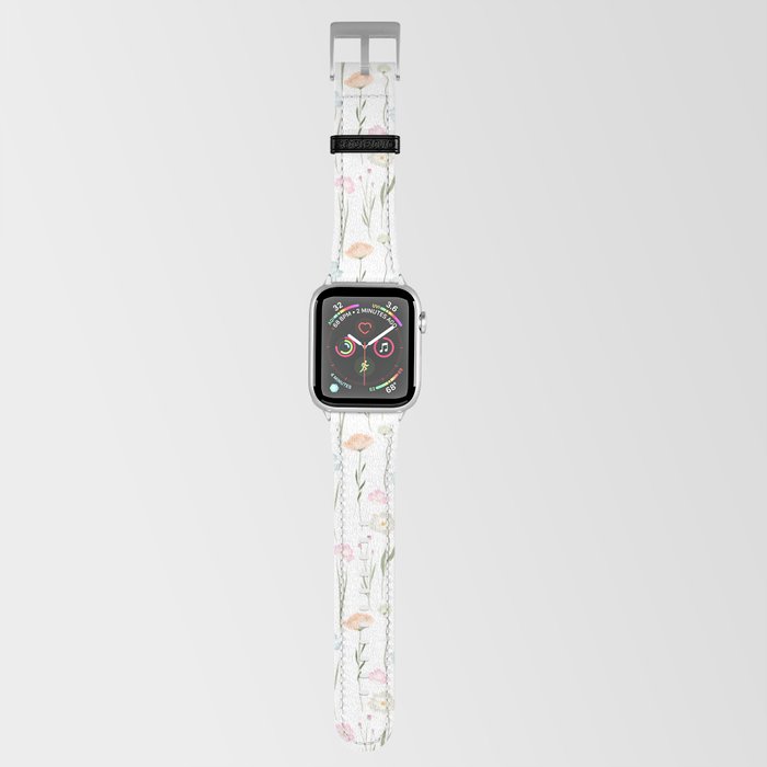 Pretty Wildflowers Floral Pattern Apple Watch Band