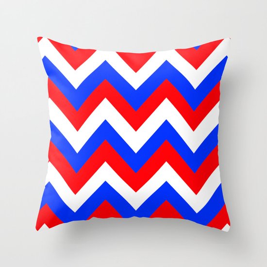 AMERICAN CHEVRON Throw Pillow