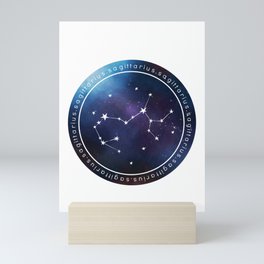 Sagittarius Zodiac | Nebula Circle Mini Art Print