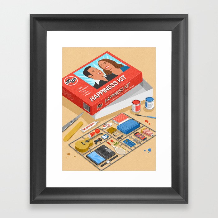 How to build happiness Framed Art Print