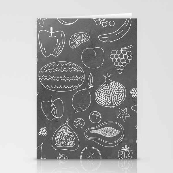 Fruity Chalkboard Stationery Cards