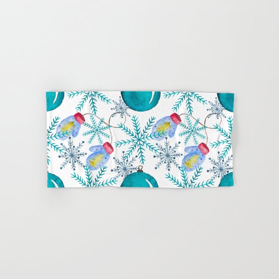 Blue Snowflakes #3 Hand & Bath Towel