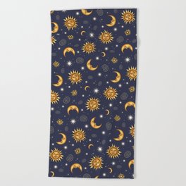 Vintage Celestial Mood Beach Towel