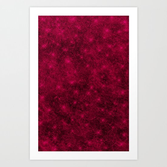 Sequin series red Art Print