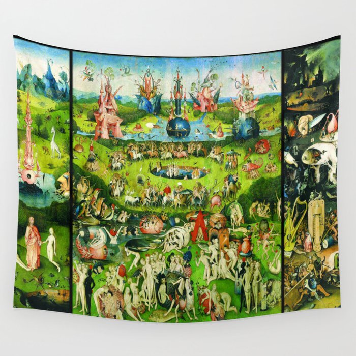 The Garden of Earthly Delights Triptych by Hieronymus Bosch Wall Tapestry