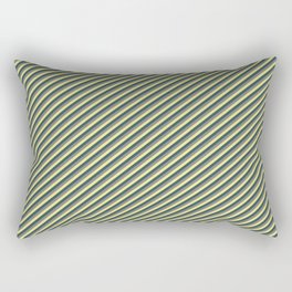 [ Thumbnail: Gray, Tan, and Dark Slate Gray Colored Lines/Stripes Pattern Rectangular Pillow ]