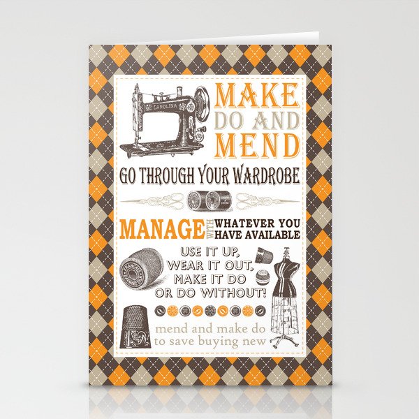 Make Do and Mend | Thrifty Fashion | WWII British Ministry of Information | Stationery Cards