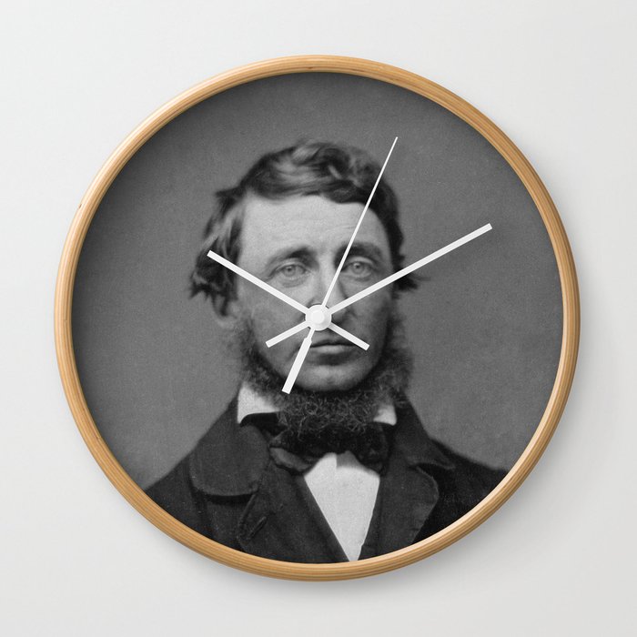 Benjamin Maxham - portrait of Henry David Thoreau Wall Clock