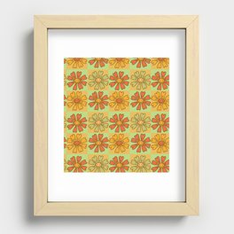 Cute flower check Recessed Framed Print