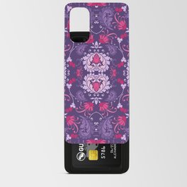 purple and pink bold paisley flower bohemian Android Card Case