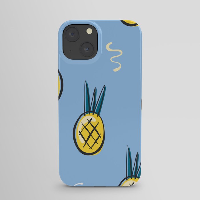 Vintage seamless pattern with pineapples iPhone Case