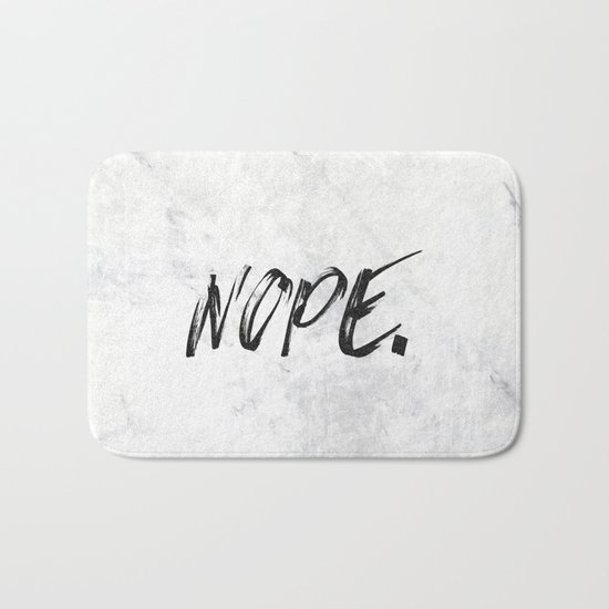 NOPE Marble Quote Bath Mat
