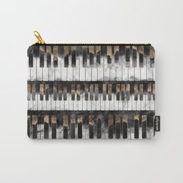 Piano keys and Notes - Watercolor and gold Carry-All Pouch