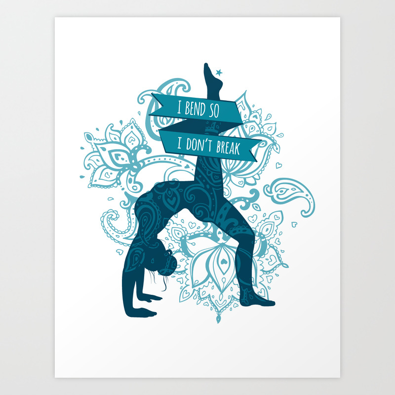 I Bend So I Don T Break Cerulean Art Print By Starlete Society6