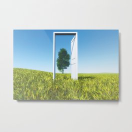 The Door To Soul Metal Print | Meditation, Mind, Freedom, Collage, Stress, Spirit, Relaxation, Inspiration, Religion, Way 