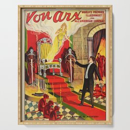Vintage Magician poster art Serving Tray
