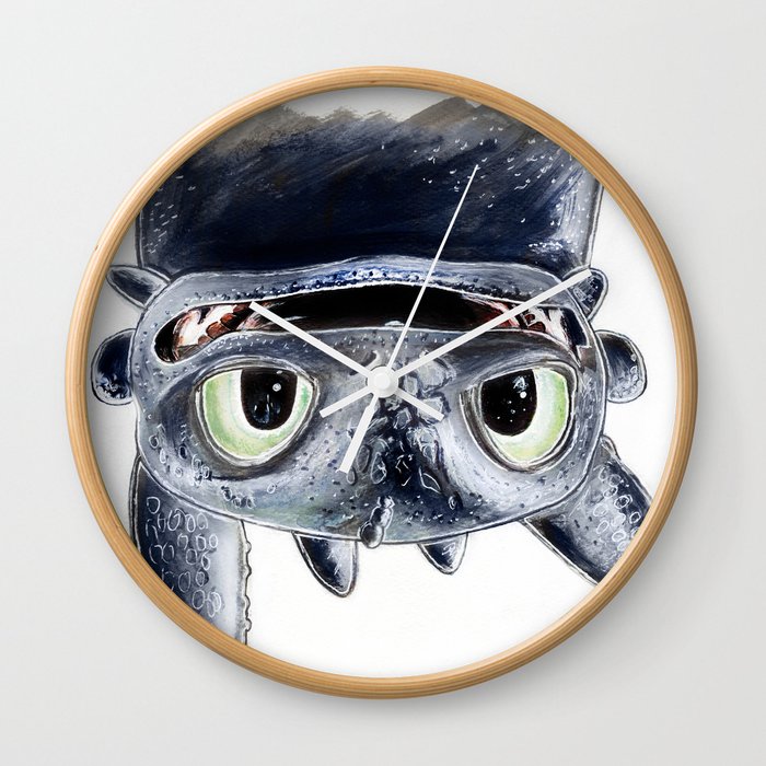 Toothless (Upside Down) Wall Clock
