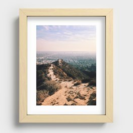 Runyon Canyon and Hollywood. Recessed Framed Print