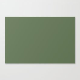 Dark Green Solid Color Pantone Dill 18-0108 TCX Shades of Green Hues Canvas Print