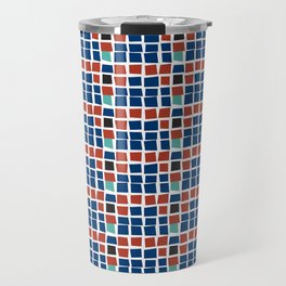 Square Tiles Pattern Travel Mug
