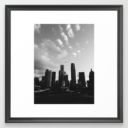 LION CITY || black and white architecture photography || SINGAPORE Framed Art Print