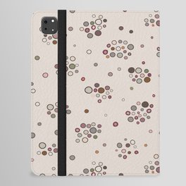 Colorful cloud polka dots pattern, retro colors iPad Folio Case