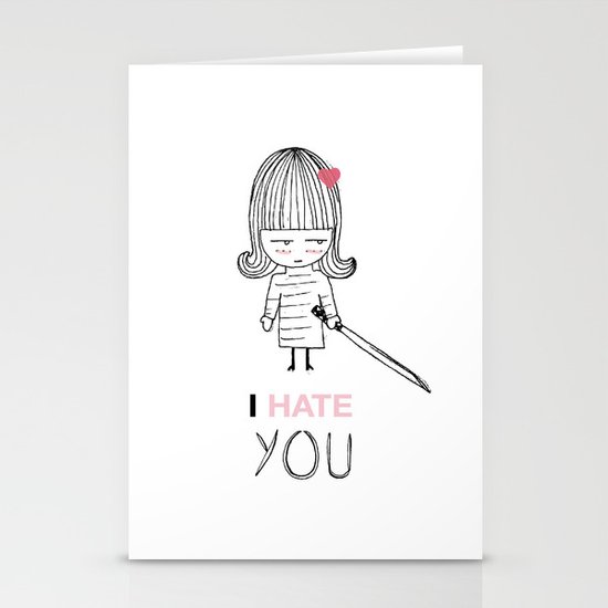 I Hate You / Kill Bill Stationery Cards
