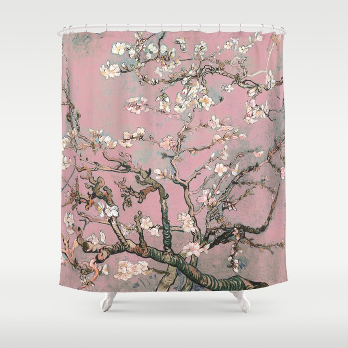 Almond Blossom - Vincent Van Gogh (pink pastel) Shower Curtain