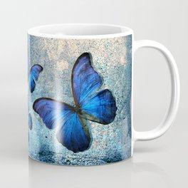 Butterfly Blue Vintage  Mug