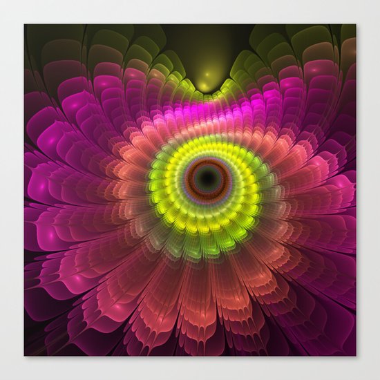 Curling up fantasy flower Canvas Print