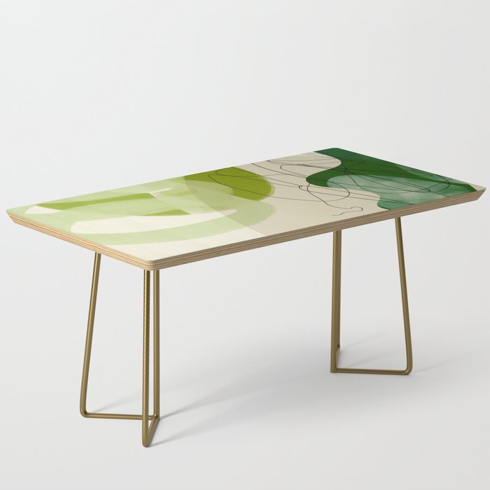 Coffee Table By Ana Rut Bre Fine Art, Green Leaf Shaped Coffee Table