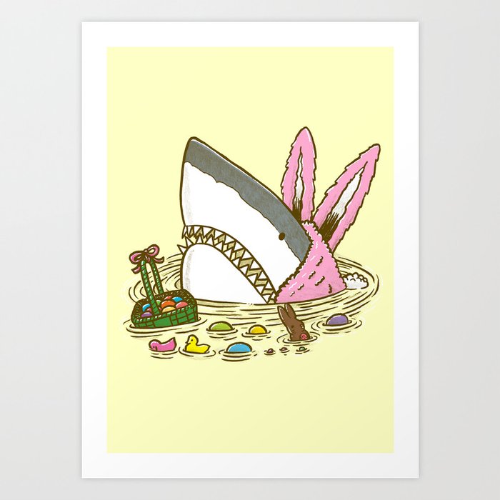 The Easter Shark Art Print