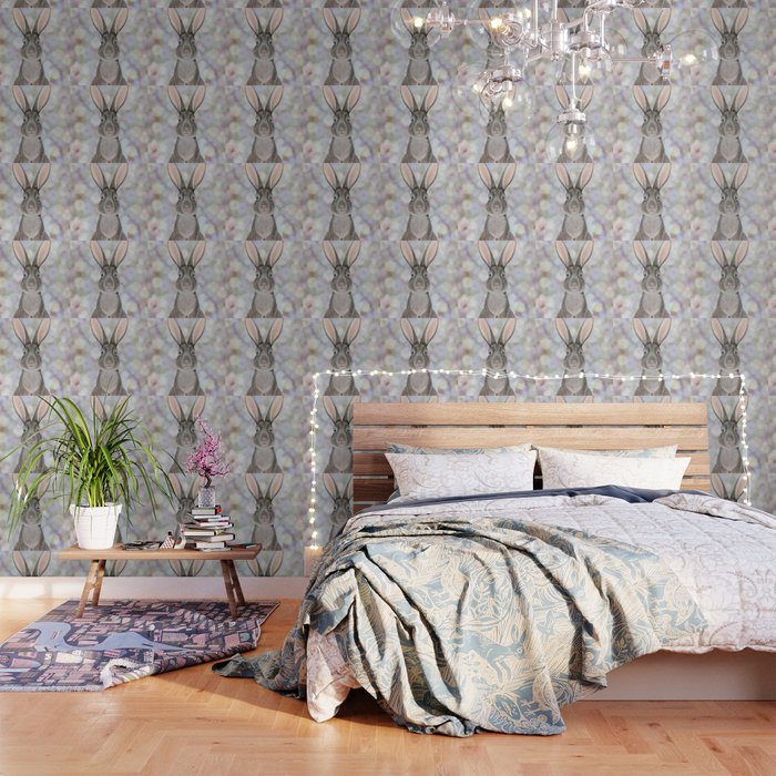 Rabbit Woodland Animal Portrait Wallpaper By Sarahknight Society6