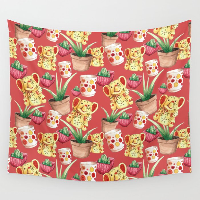 All Cute Stuff At Home Cheerful Pattern Wall Tapestry By All Cute Stuff At Home Cheerful Pattern Wall Tapestry By Darinadrawing Society6