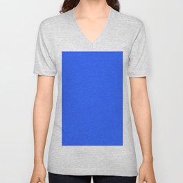 Neon Blue V Neck T Shirt