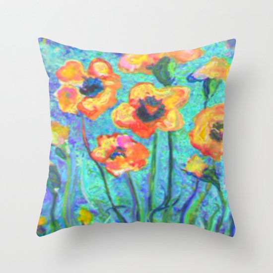 Pansies Throw Pillow