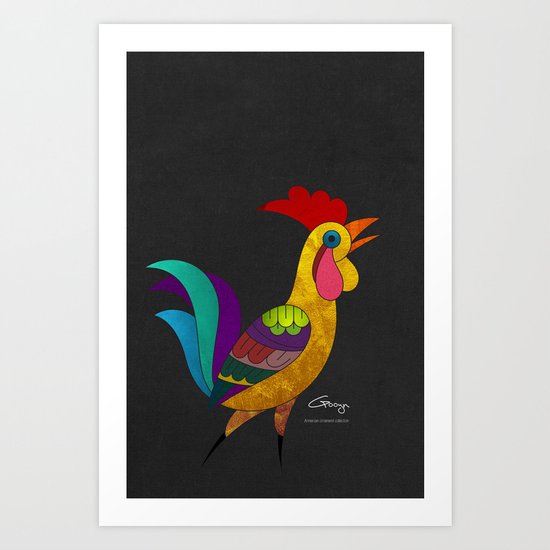 Cock_Armenia Art Print