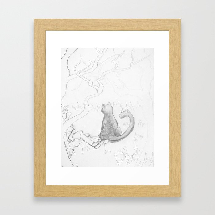 kittensketch Framed Art Print