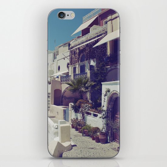 Streets of Santorini I iPhone Skin
