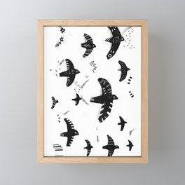 Flying birds Framed Mini Art Print