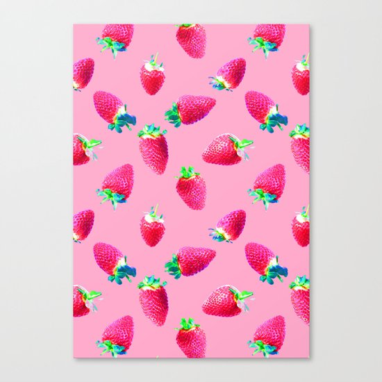 Pink Strawberry Pop Canvas Print