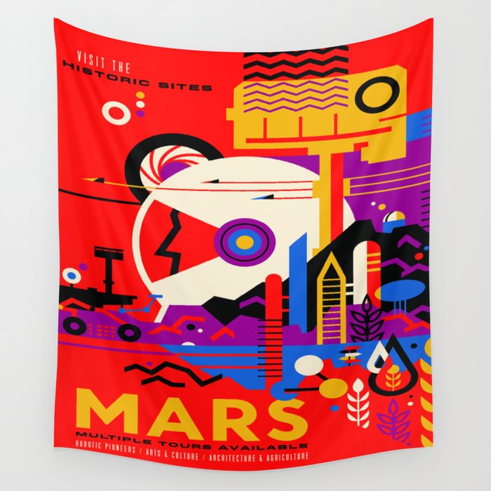 Mars Tour : Galaxy Space Wall Tapestry