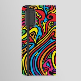 Psychedelic abstract art. Digital Illustration background. Android Wallet Case