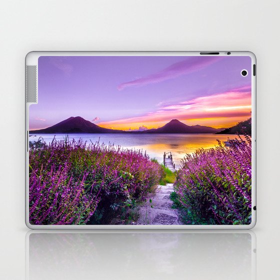 Purple Ocean Sunset Laptop & iPad Skin