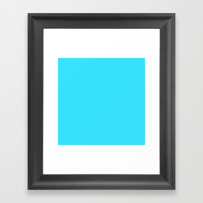 Neon Blue Framed Art Print