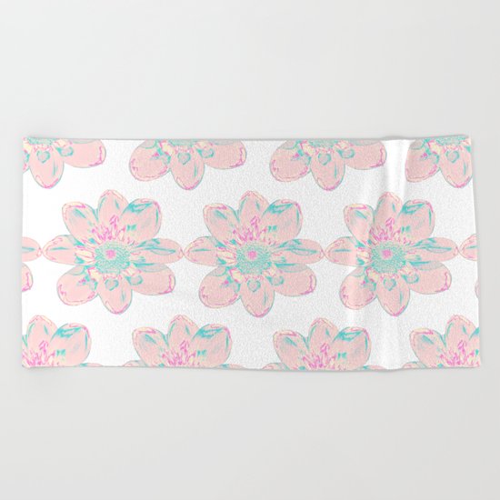 Flower Pattern #4 Beach Towel