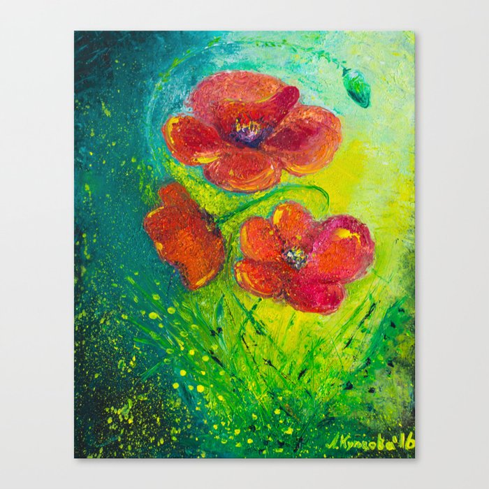 red flowers Canvas Print
