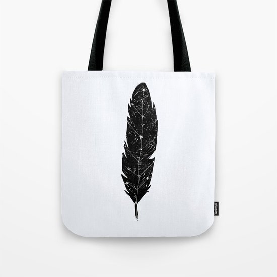 Constellation Feather Tote Bag