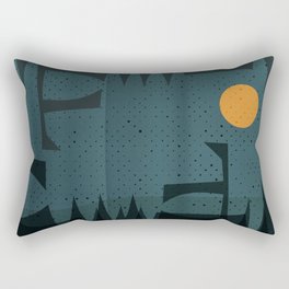 Night Abstract  Landscape Geometric Vector Art Rectangular Pillow