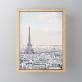 Paris Skyline, Eiffel Tower View, Travel Photography Framed Mini Art Print